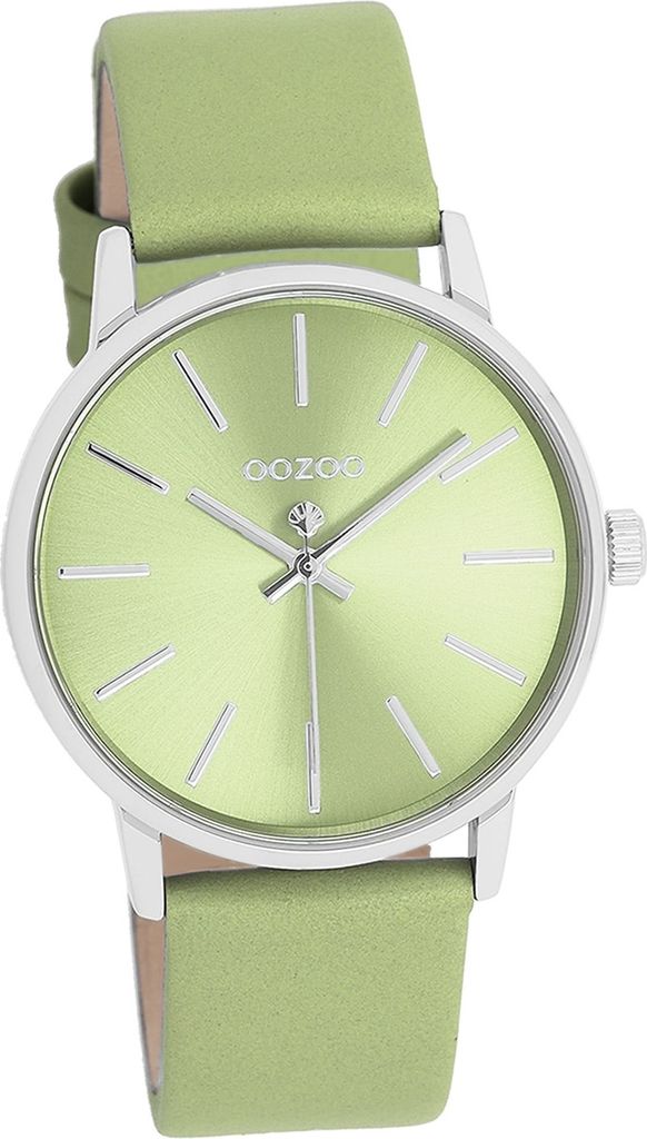 Oozoo Leder Damen Uhr Analog Quarzuhr Armband grün Timepieces D2UOC11367