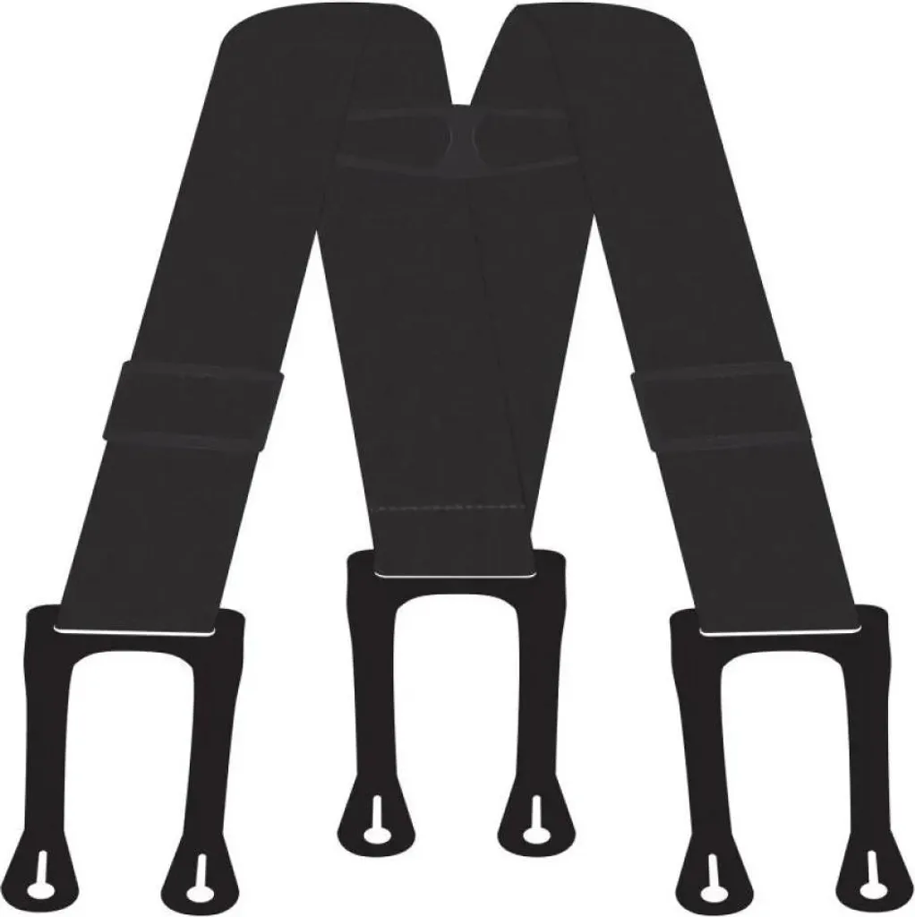 Bretelles CCM Junior Noir taille unique avec pinces ultra robustes