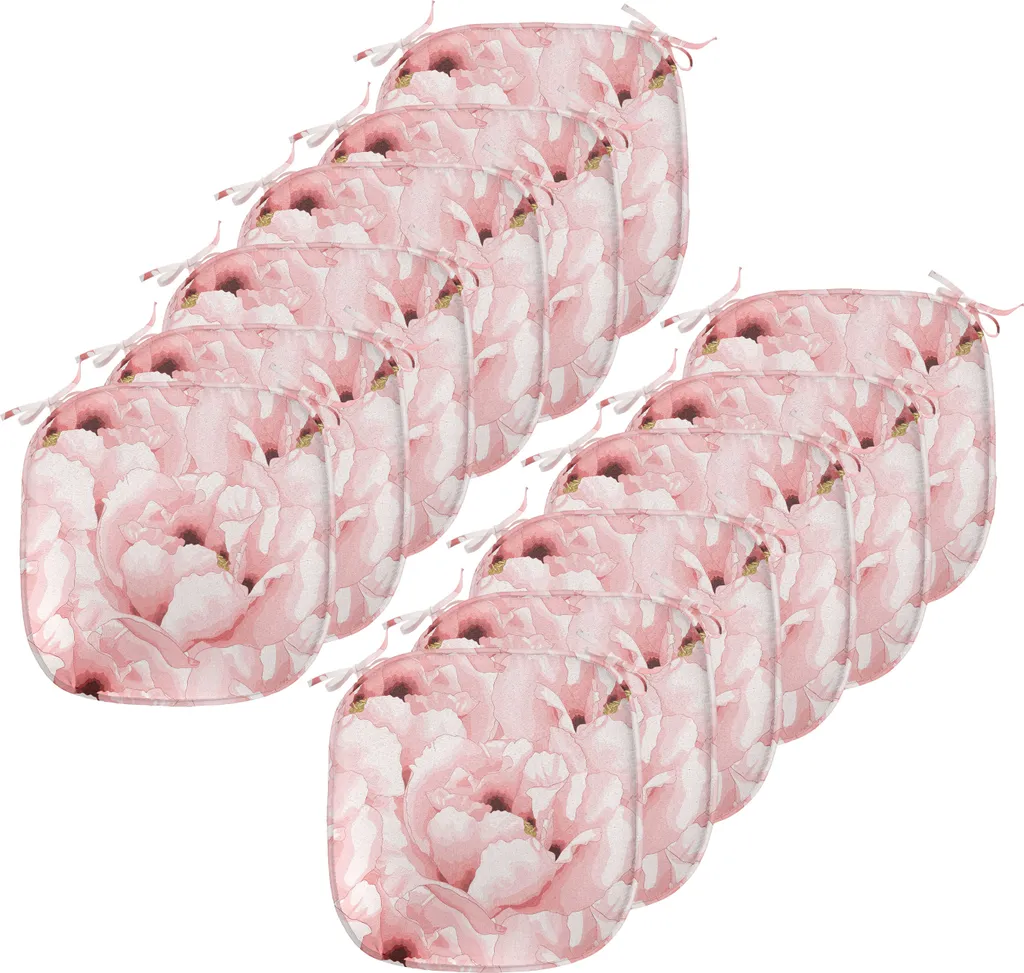 Cuscini Sedie Floreali Rosa ABAKUHAUS - Pacco da 12 per Grandi Tavolate