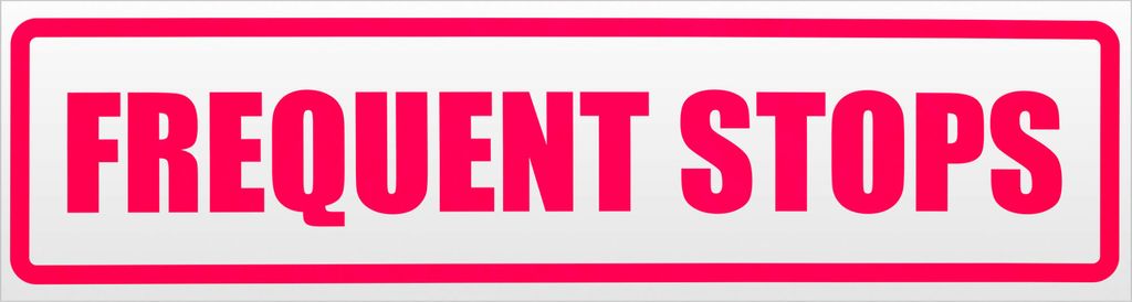 Kiwistar Frequent Stops Magnetschild Schild magnetisch - 20cm Neonpink - Magnetfolie für Auto PKW Kfz