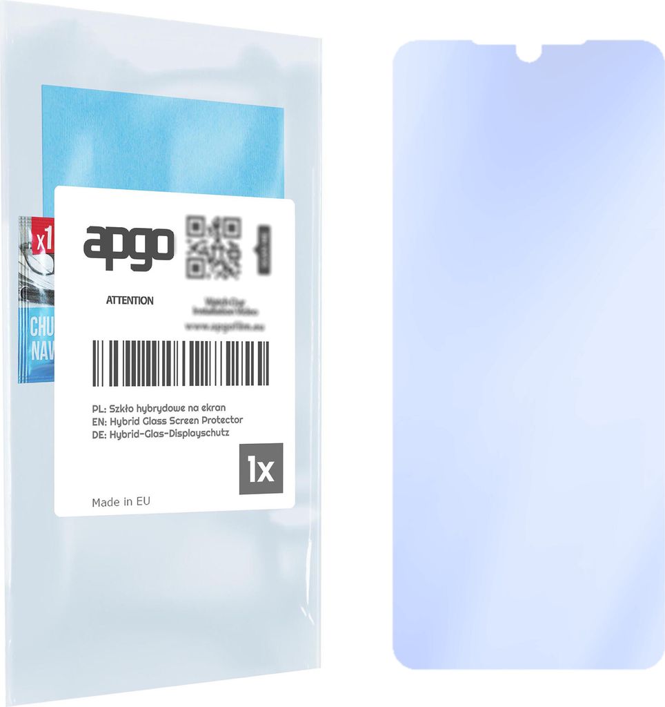 apgo Displayschutzglas für Samsung Galaxy A22s 5G Bildschirmschutz, 9H Hybrid Schutzglas mit Keramikbeschichtung [Glänzend, Full Glue]