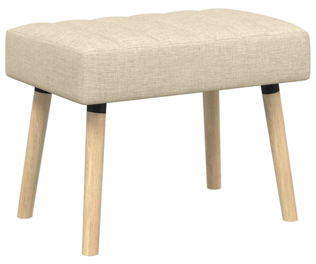 vidaXL Kanalgepolsterte Bank Creme 60 x 40 x 45 cm Stoff Produktbild 