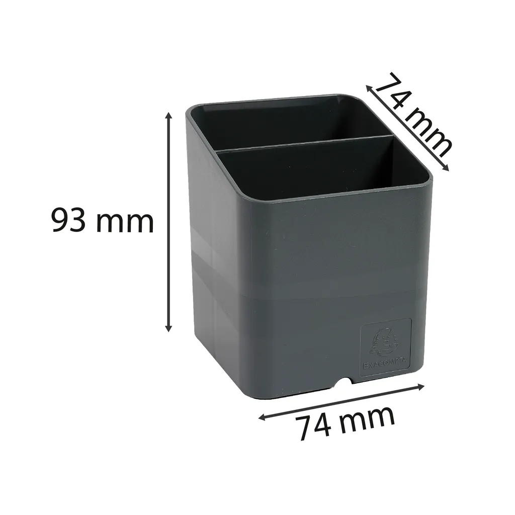 Set de 10 Pots à Crayons Pen-Cube Gris Anthracite Stable et Robuste - 3