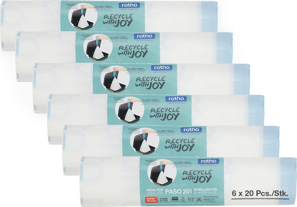 Müllbeutel Set 6 x 20 Stück für 20l PASO Produktbild 