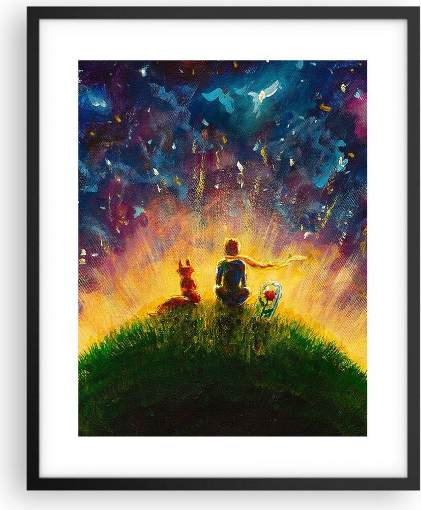 Gerahmtes Poster - Schwarzer Rahmen - Mann Natur - 40x50 cm - Wand Bild - Wanddeko - Wandbilder - Kunstposter - Wandposter - Bilderrahmen - Bilder ...