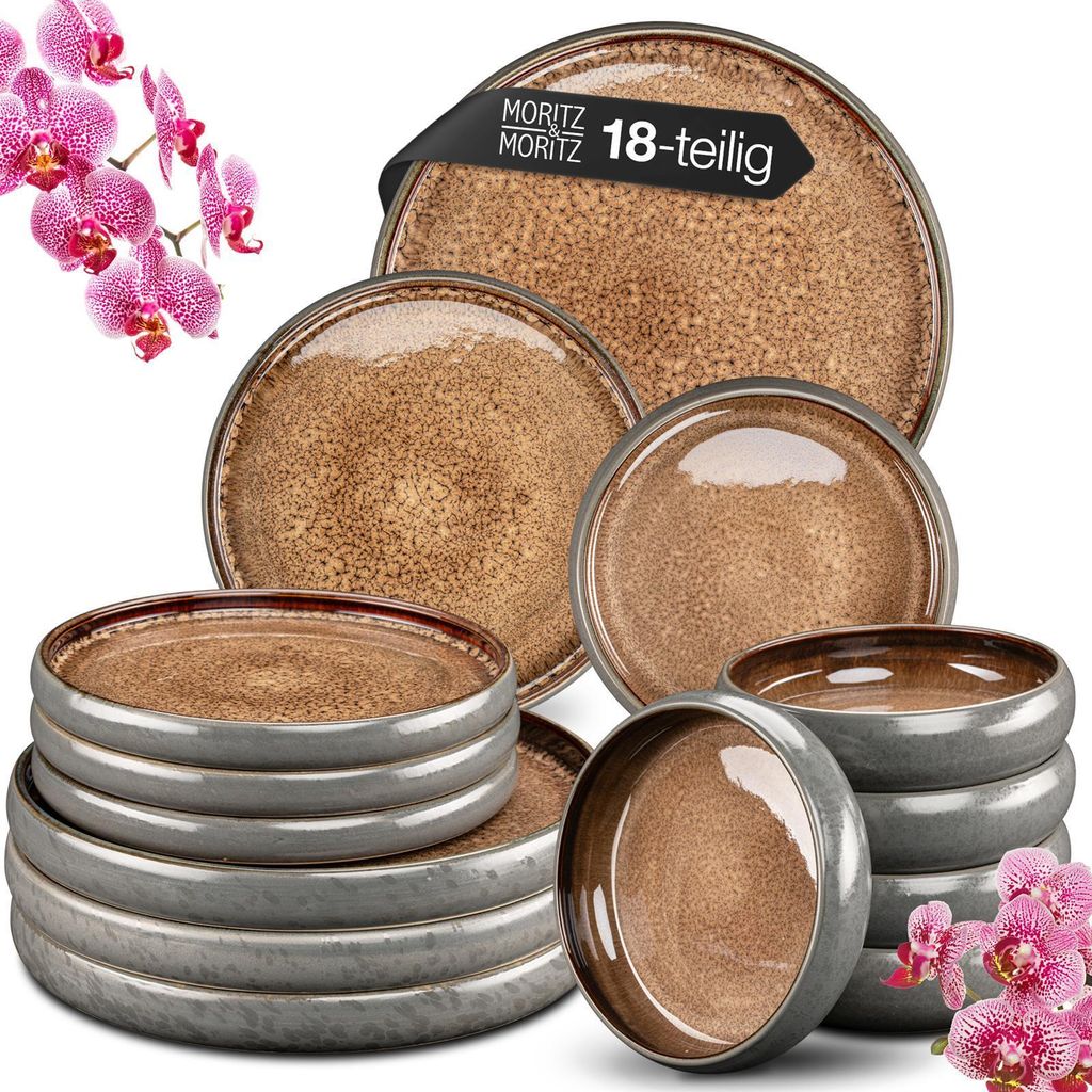 Moritz & Moritz SOLID 18tlg Geschirrset Beige Produktbild 