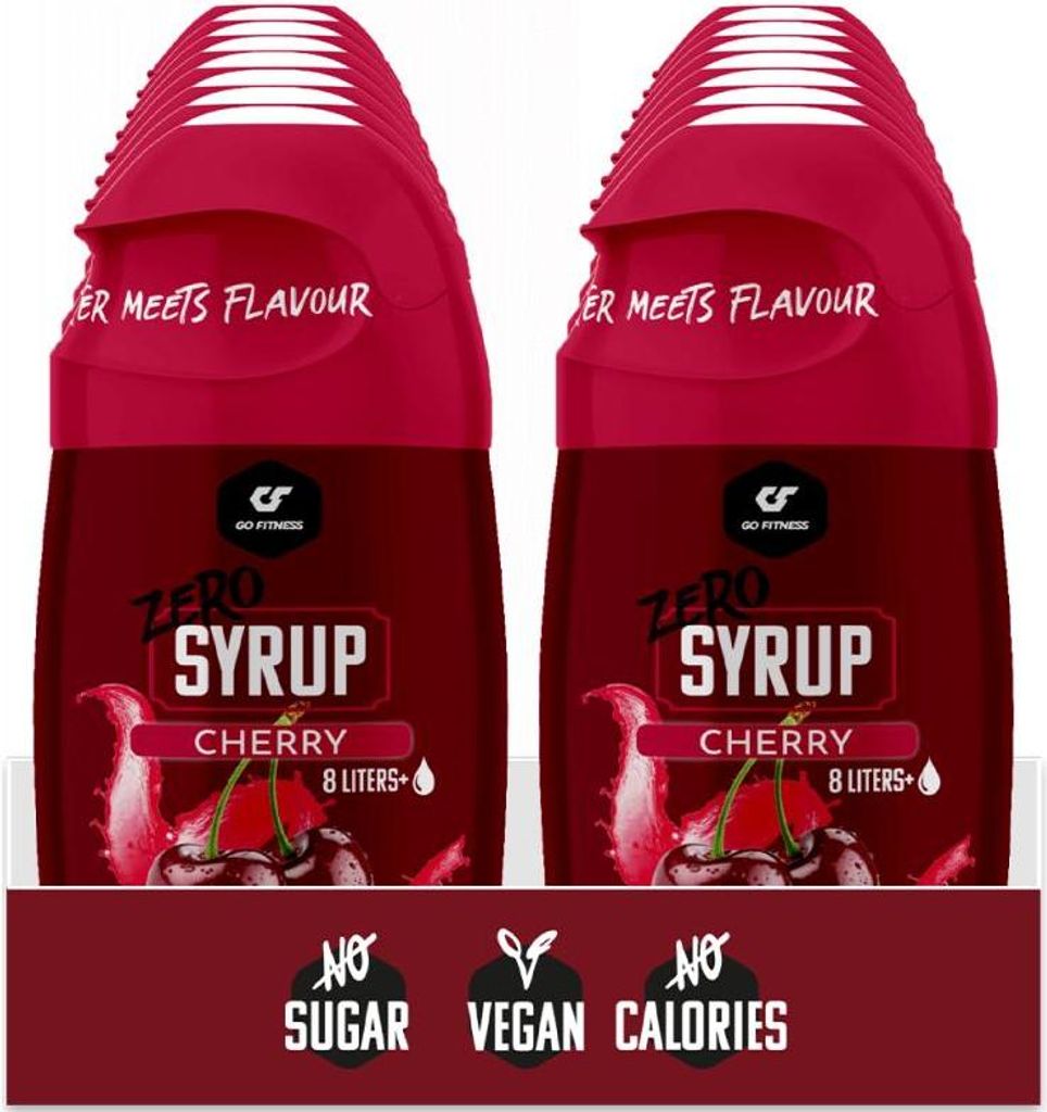 Go Fitness Zero Syrup (16x65ml) Cherry - Funktionelle Lebensmittel - Geschmacksstoffe/Süßstoffe