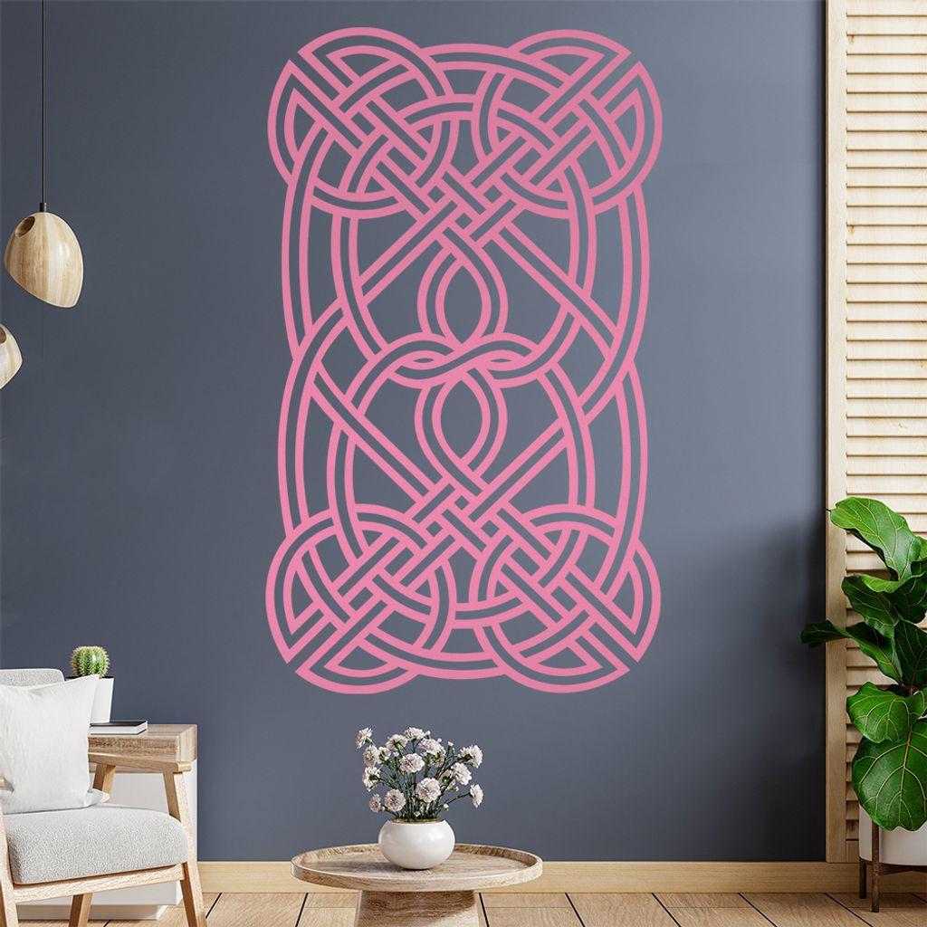 keltischer Knoten - Knotenmuster Wandtattoo in 6 Größen - Wandaufkleber Wall Sticker - Dekoration, Küche, Wohnzimmer, Schlafzimmer, Badezimmer