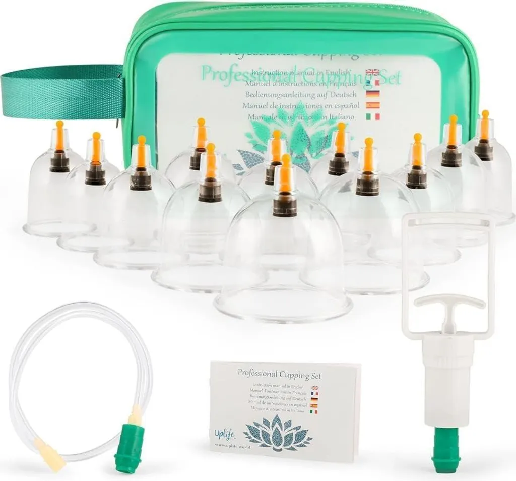 Ventouses Massage Dos et Nuque avec Pompe à Vide et Kit d'Extension