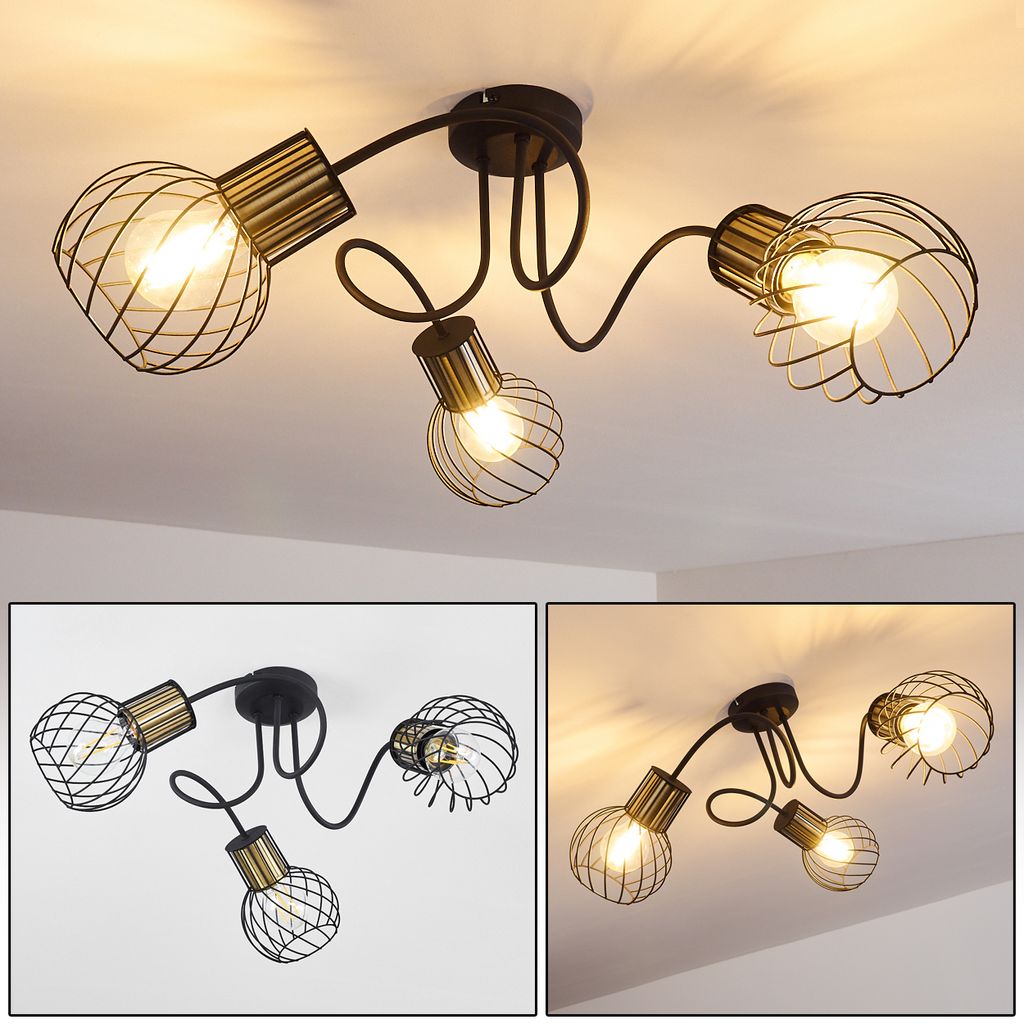 Offeio »Offeio« Deckenlampe aus Metall in Schwarz/Gold