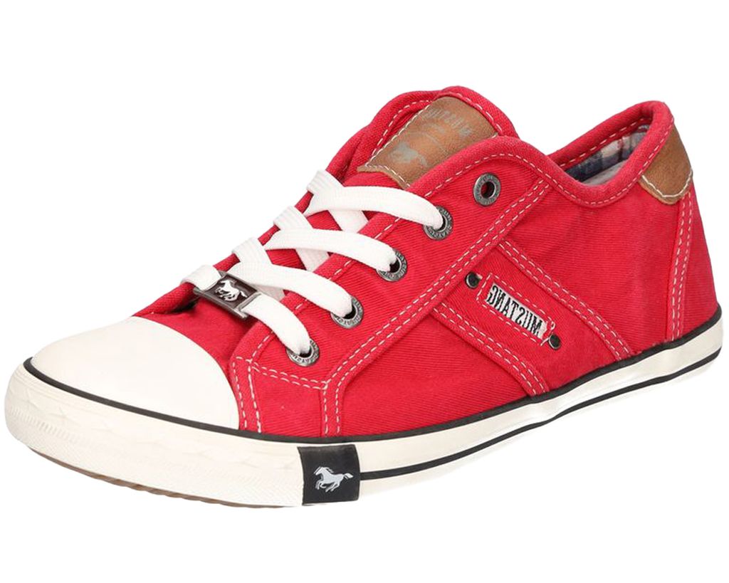 Mustang Damen Schnürschuhe Sneaker Freizeit Halbschuhe 1099-310, Größe:38 EU, Farbe:Rot