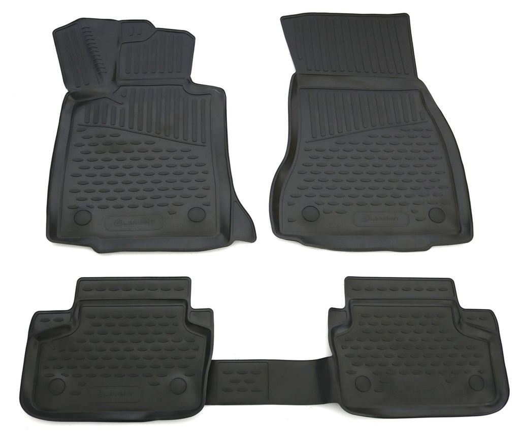 Gummi Fußmatten Set für 5er BMW G30 + G31, Bj. 2016-, 4-teilig, schwarz