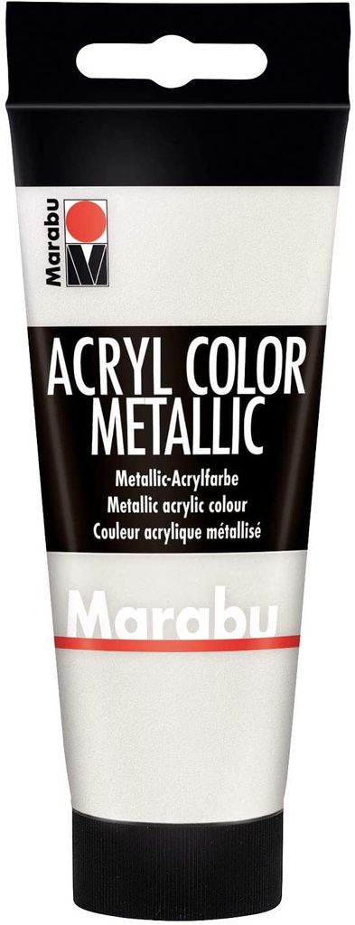 Marabu Acrylfarbe Acryl Color 100 ml metallic-weiß 770 Produktbild 