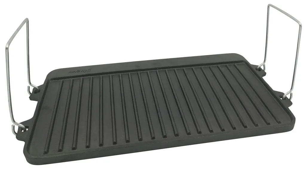 Piastra in Ghisa Reversibile Kinghoff KH-1262 per Carne e Verdure 44cm