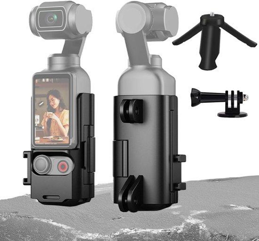 Kameraschutzgehäuse mit Uitbreidingsframe & Statief für Action-Cameras, 1/4"-Kupplung, Kameraadapter