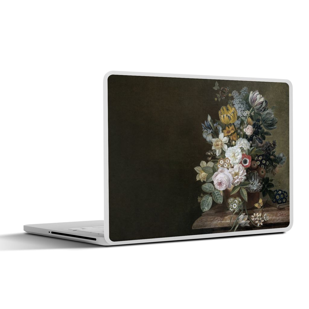 MuchoWow Laptop Aufkleber Sticker Cover Blumen - Eelke Jelles Eelkema - Alte Meister 40x30 cm - Laptop Dekoration - Selbstklebend