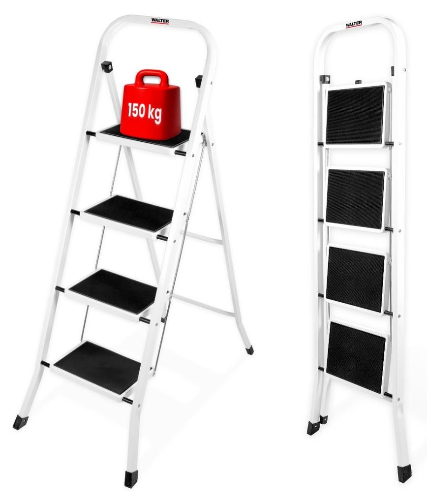 WALTER 4-Stufen-Leitertritt klappbar, 150 kg Tragkraft, Produktbild 