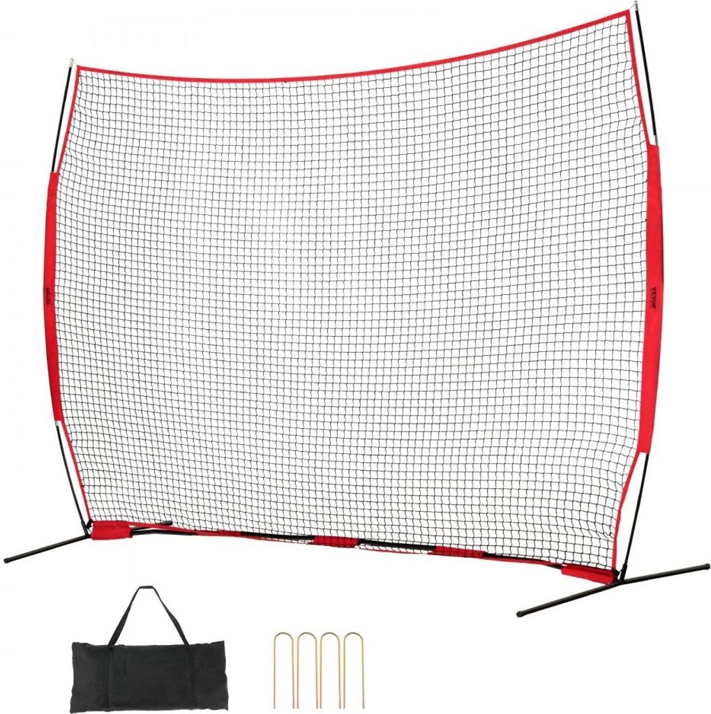 Barrikaden-Backstop-Netz - 393 x 140 x 275 cm - Tragbares Ballsport-Absperrnetz - Übungsausrüstung mit Tragetasche - Schutzschirm für Baseball, ...