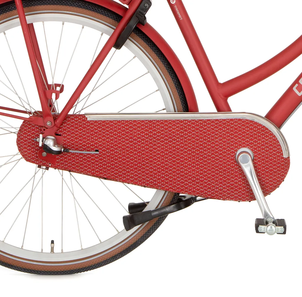 Carter de chaîne Cortina U4 True Red Matt pour vélo hollandais