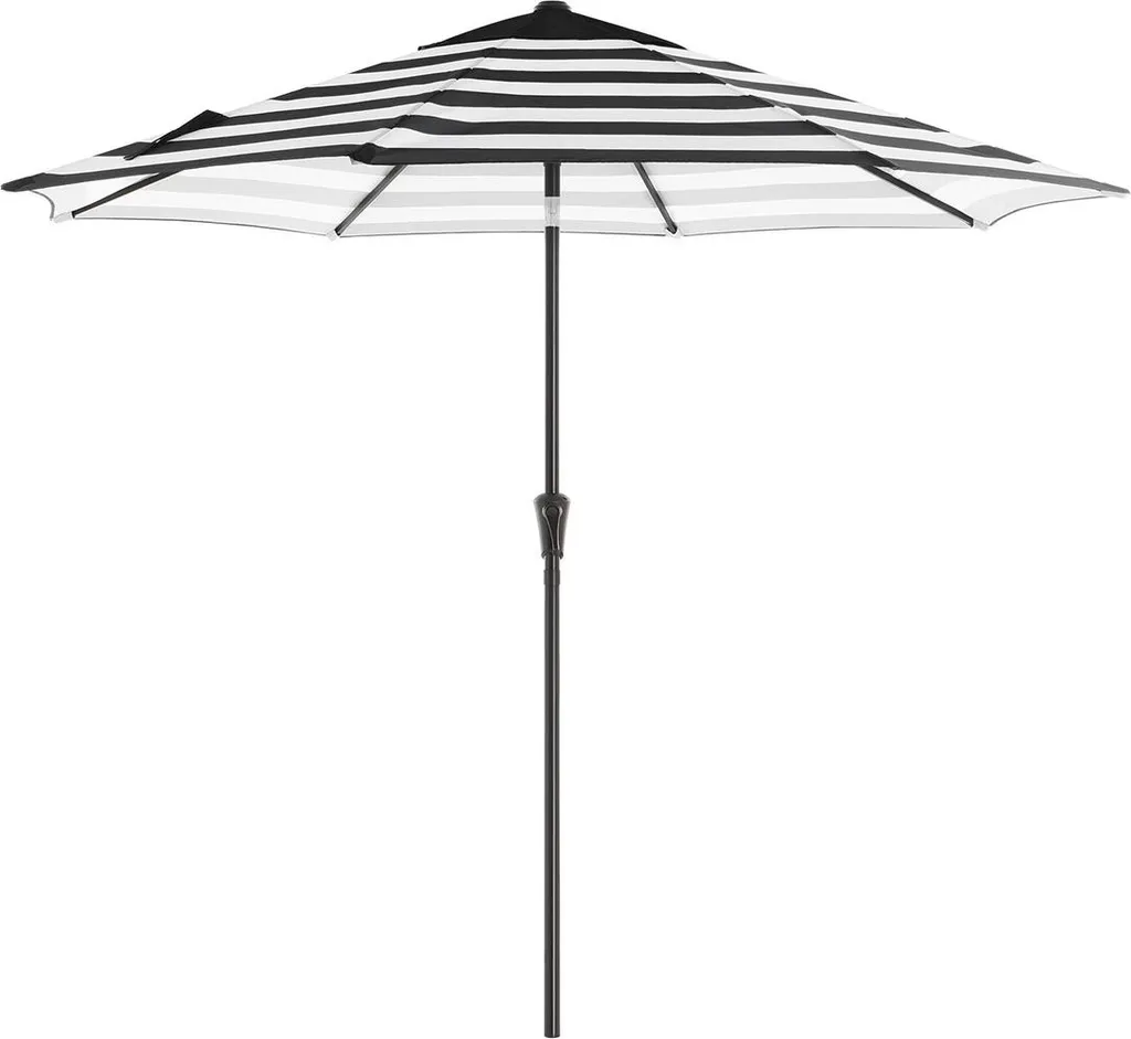 Parasol Ø 265 cm avec manivelle intégrée pour terrasse et jardin d'été