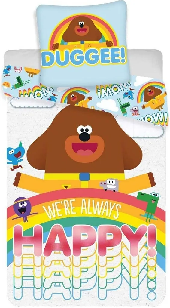 Parure de lit Hey Duggee Happy AG1531 pour lit simple multicolore