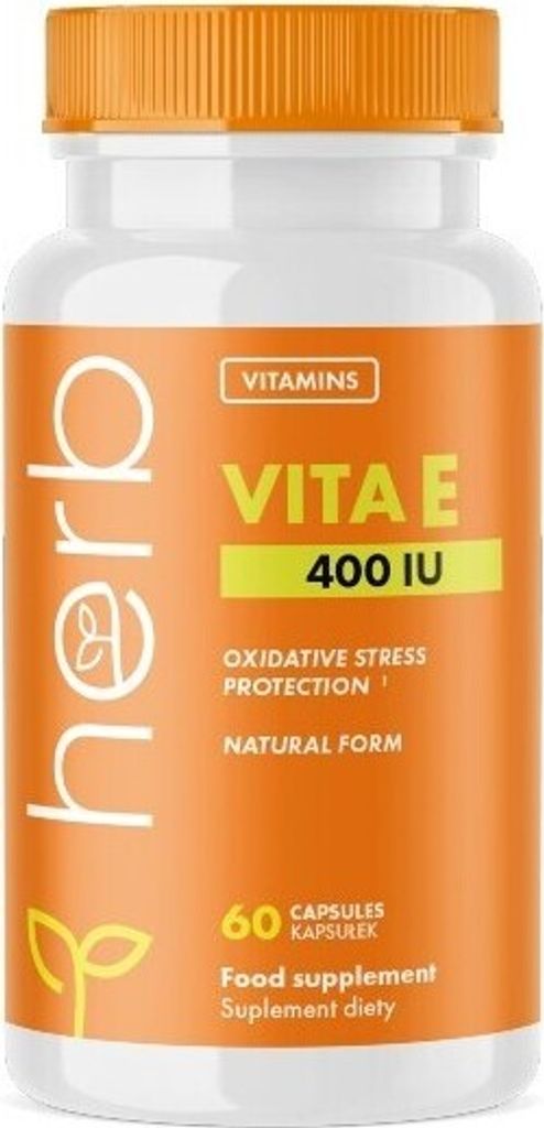 Vitamin E 400 IU 60 Kapseln Herb Produktbild 