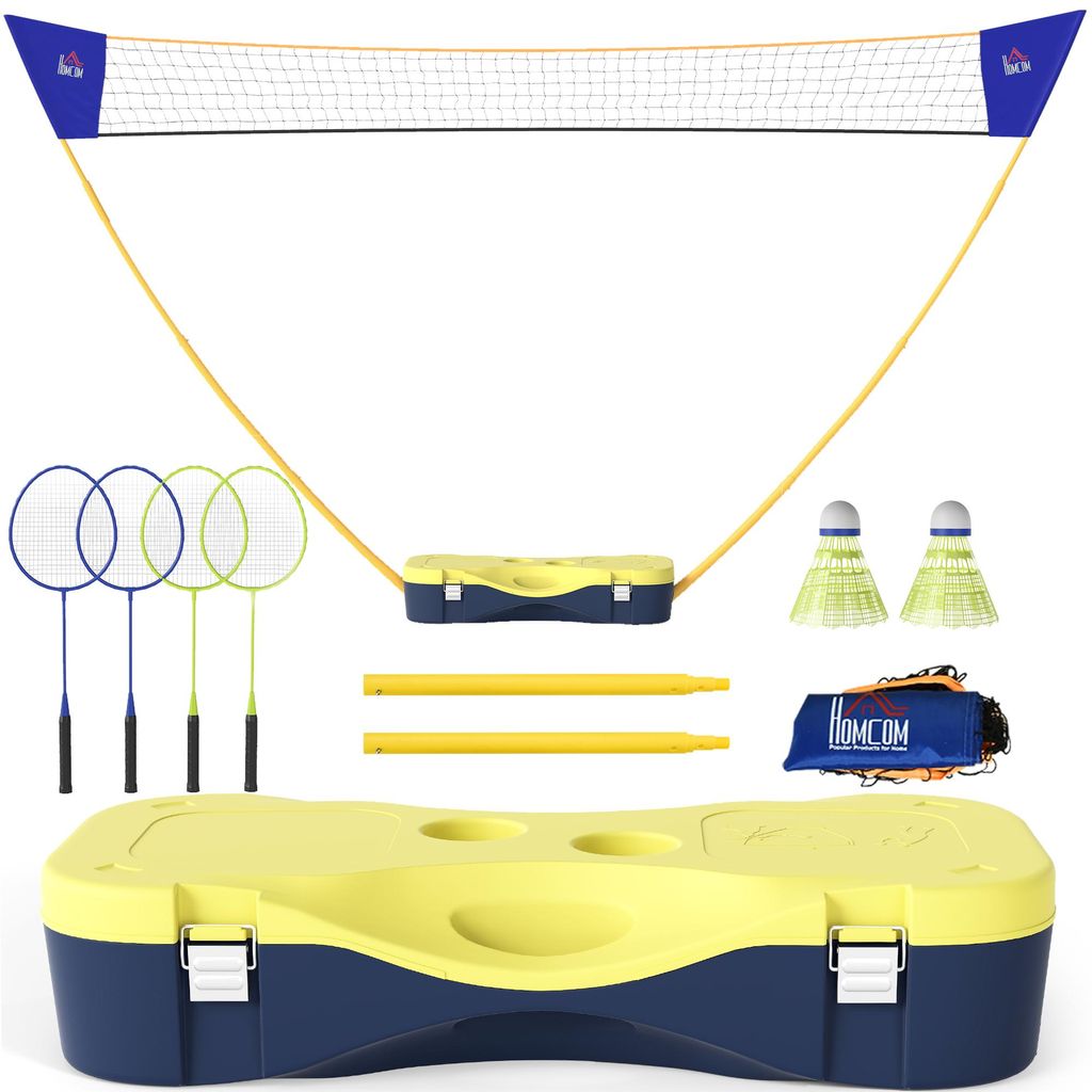 HOMCOM Badminton Netz mit Stand Badminton-Netzständer mit 4 Produktbild 