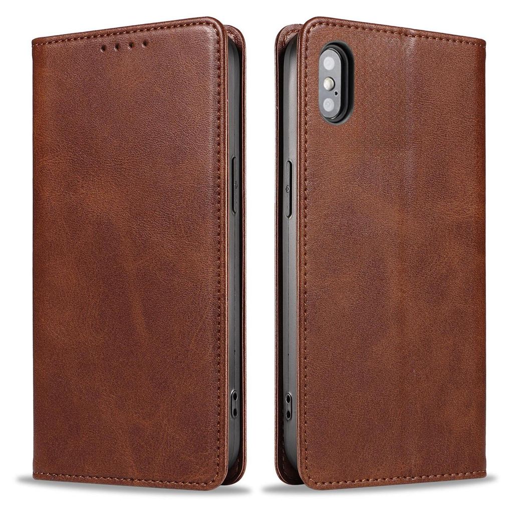 Handyhülle für Apple iPhone X / Xs Kunstleder Flip Cover Produktbild 