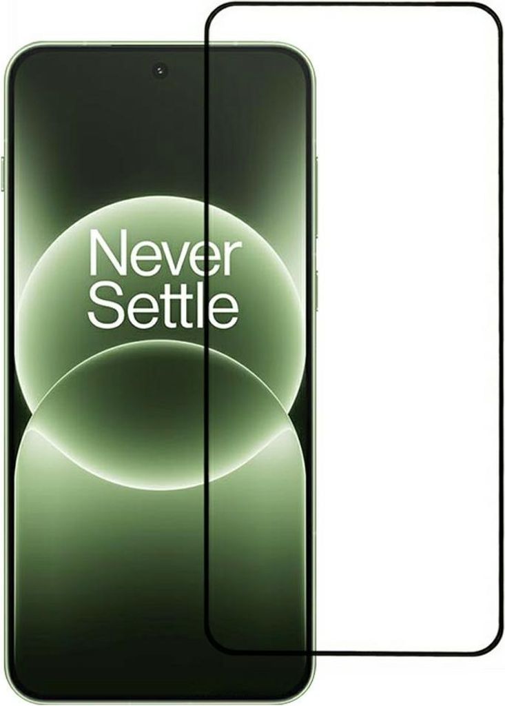 OnePlus 15R Displayschutz - Coverup Full-Cover Panzerglas - Fingerprint Unlock - Schwarz