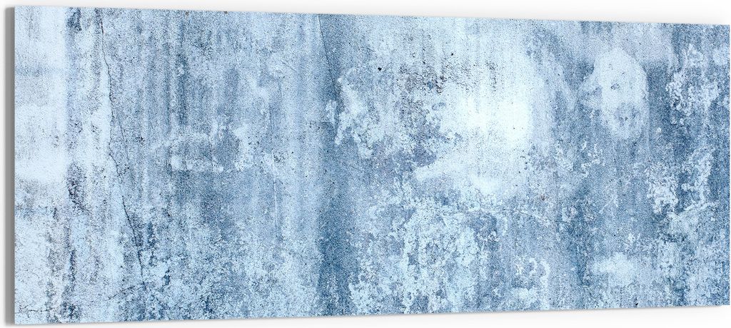DEQORI Glasbild Echtglas 125x50 cm 'Ewige Betontextur' Wandbild Bild modern Deko