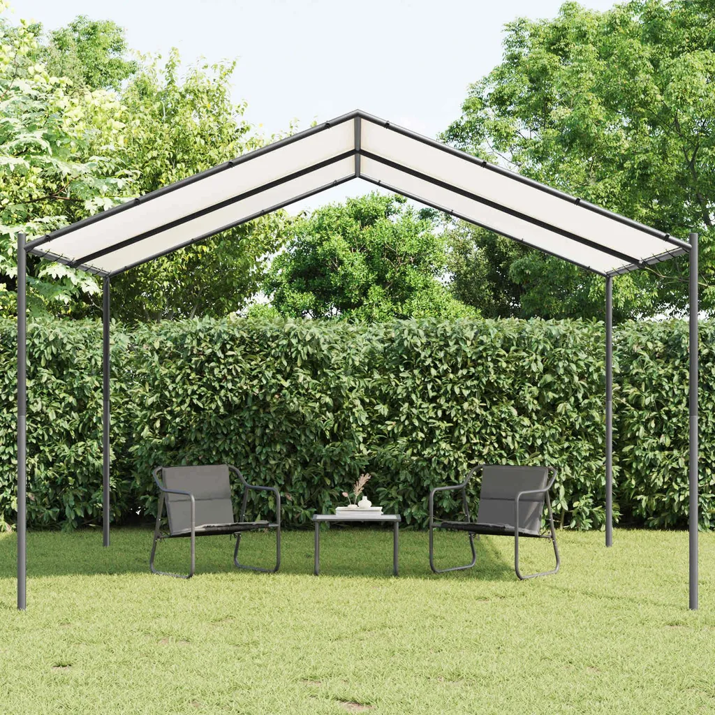 Kiosque Jardin 4x4m : Dites Adieu au Soleil avec ce Pavillon Acier Blanc - 2