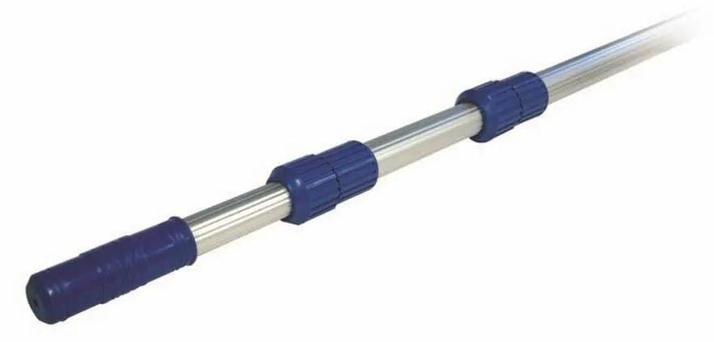 Silberner Teleskopstiel 3,60 m (3 x 1,20 m) - ECO-Reihe