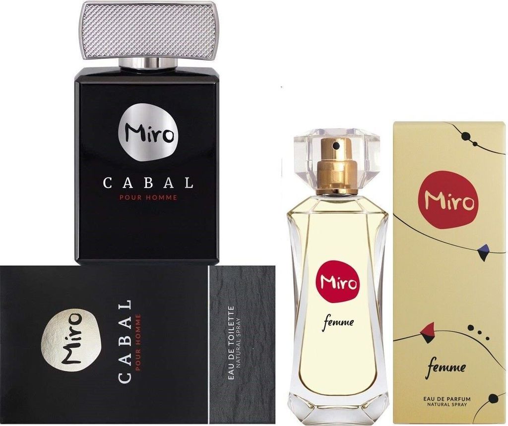 1 x Miro FEMME Eau de Parfum 50 ml + 1 x Miro CABAL Eau de Toilette 75 ml
