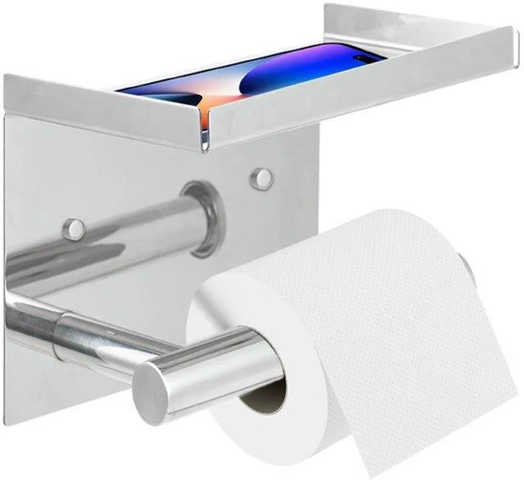 Support de toilette antidérapant en acier inox avec fixation sans trou