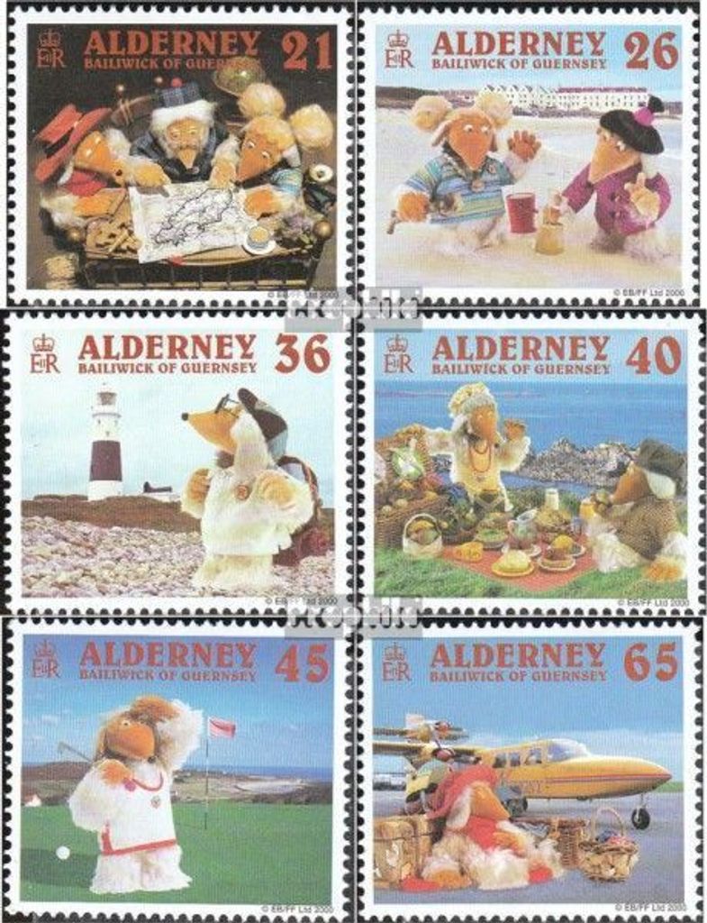 Briefmarken GB - Alderney 2000 Mi 151-156 (kompl.Ausg.) postfrisch Wombles