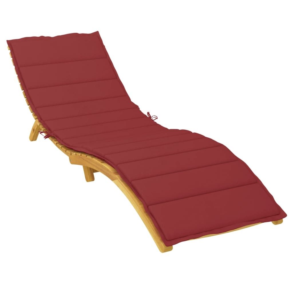 "Winter Sale" Gartenmöbelauflagen - Rot Sonnenliegen-Auflage Weinrot 200x50x3cm Oxford-Gewebe DE8977344