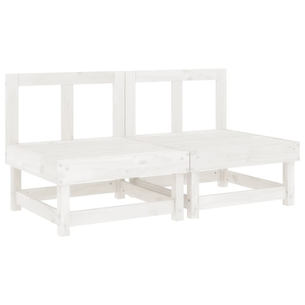 vidaXL Sofa ogrodowa 2 szt. Białe lite drewno sosnowe Zdjęcie produktu 