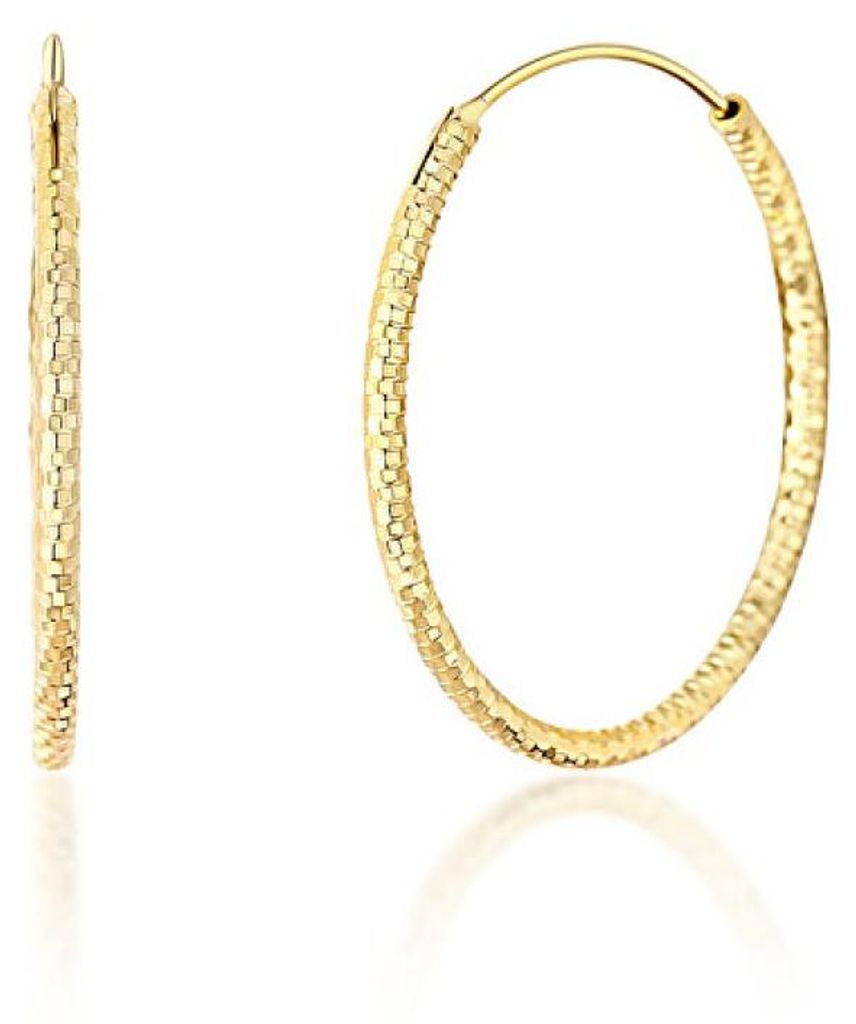 Gold plated round earrings SVLE0204XD5GO - Diameter: 4 cm