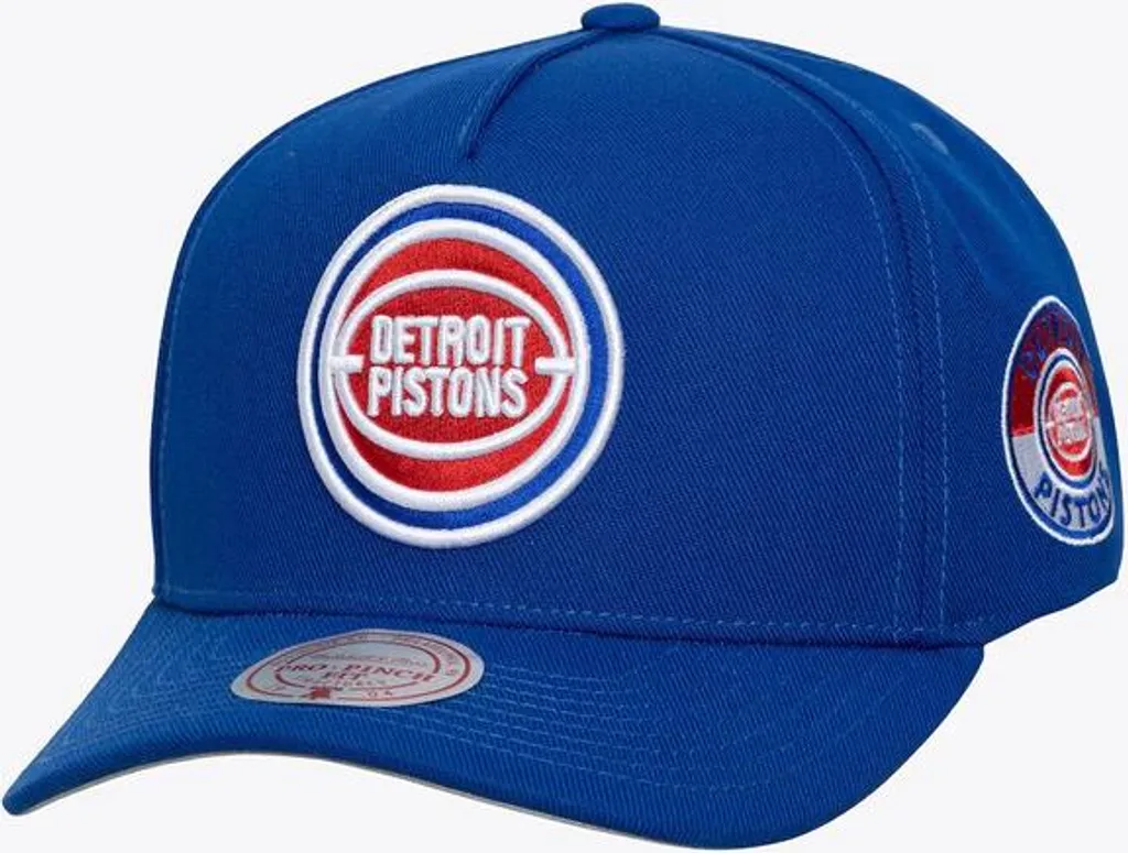 Casquette Detroit Pistons Bleu Royal Mitchell & Ness NBA Double Clutch Pro