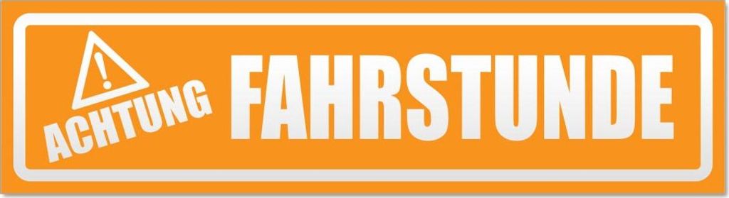 Achtung Fahrstunde invertiert Magnetschild Schild magnetisch