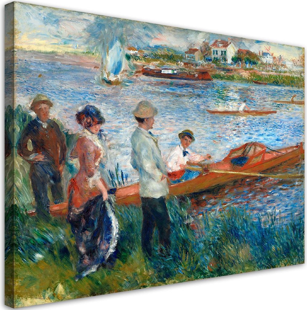 Leinwandbild Ruderer bei Chatou - Auguste Renoir 120x80 Feeby Bunt bild für die wand bereit zum aufhängen