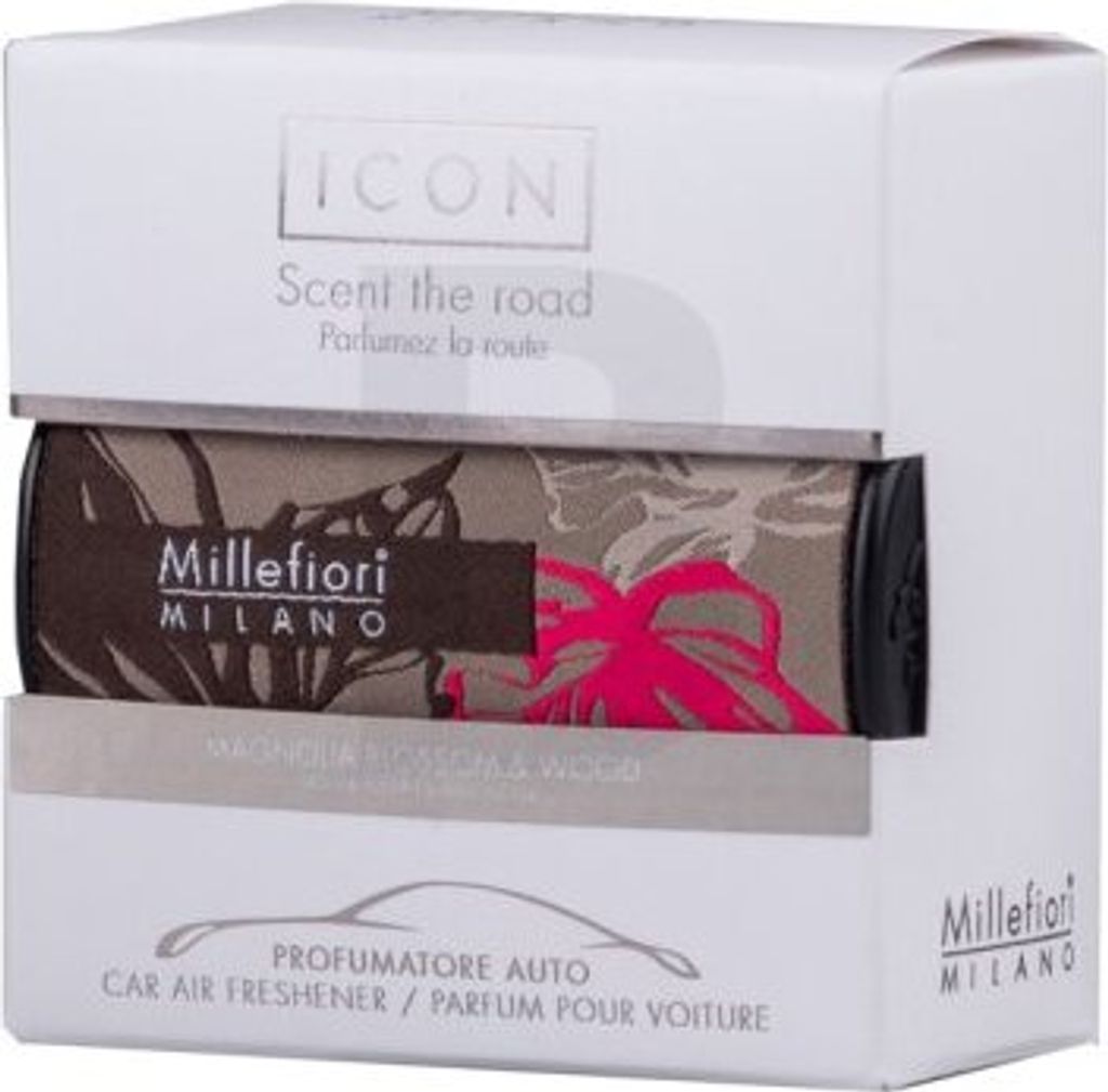 Millefiori Milano Icon Car Air Freshener Magnolia Blossom & Wood Textil Floral