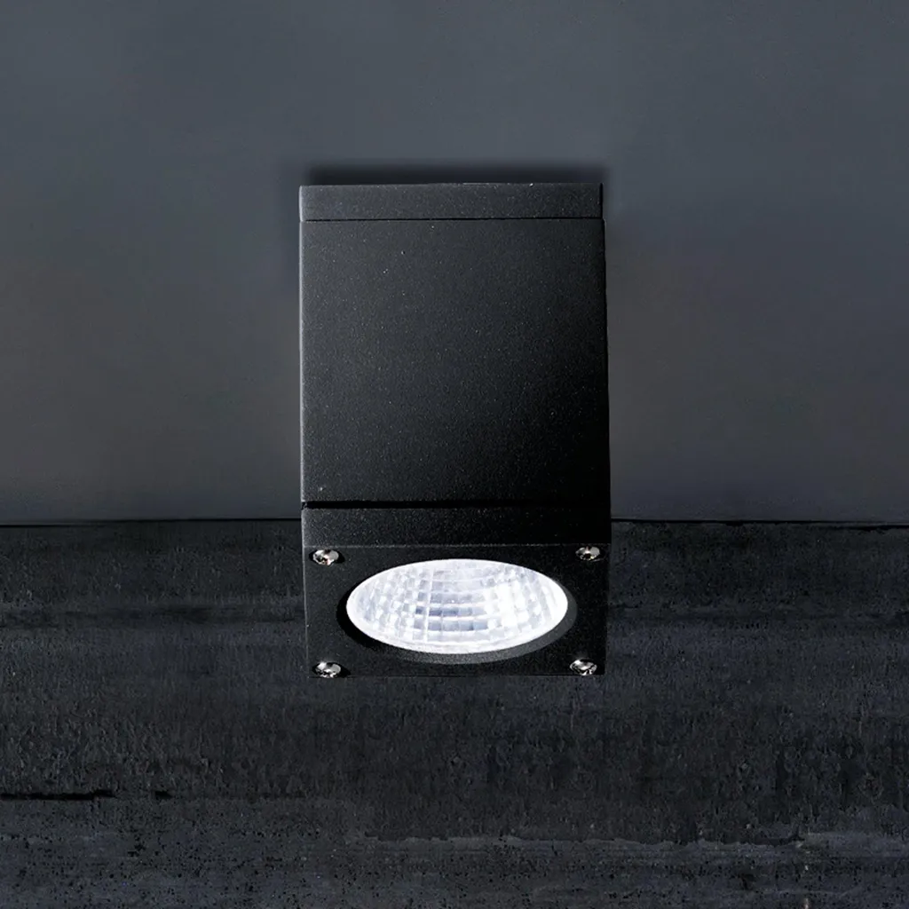 Plafonnier LED 6W étanche IP54 en fonte d'aluminium Gris pour extérieur