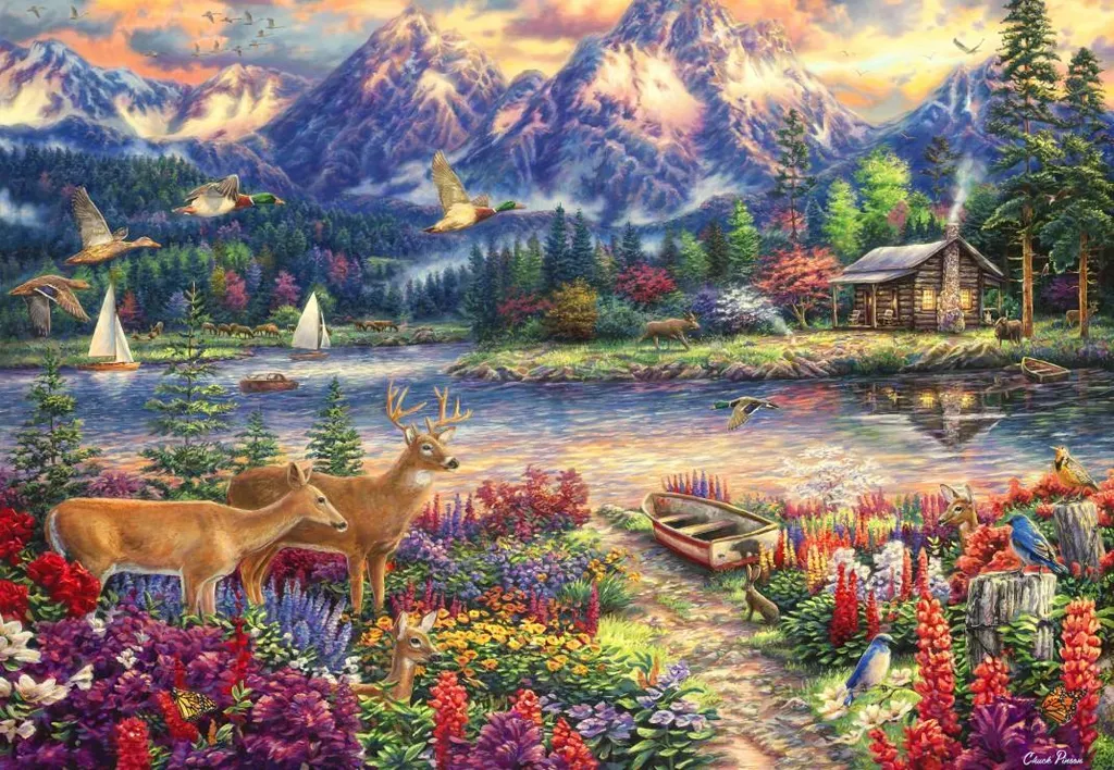 Grafika Puzzle Spring Mountain Majesty - Puzzle de 1000 pièces Paysage