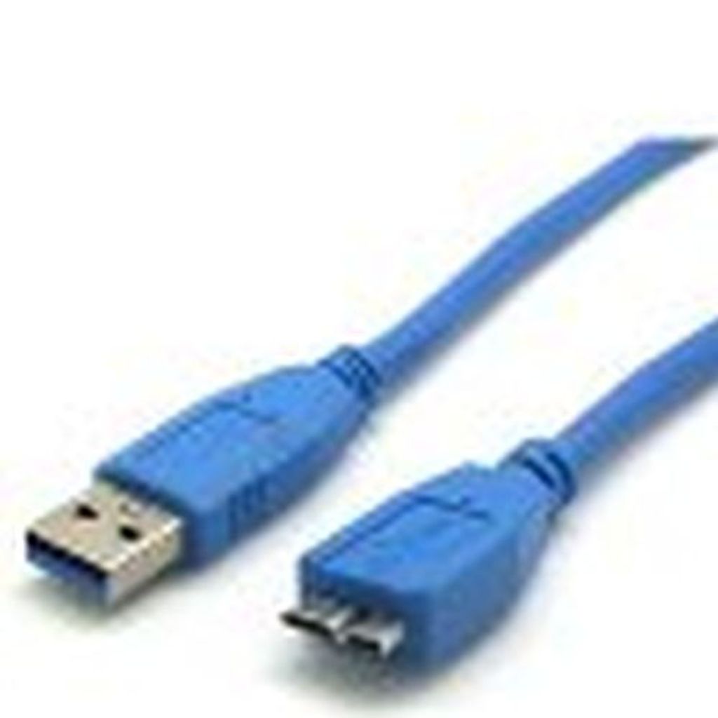 0,50 m Micro USB 3.0 Anschluß-Kabel Stecker A - Stecker B BLAU