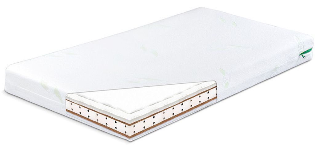 SENSILLO Matratze Latex-Schaumstoff-Kokosnuss-Aloe Vera Belüftung - 140×70(12cm)