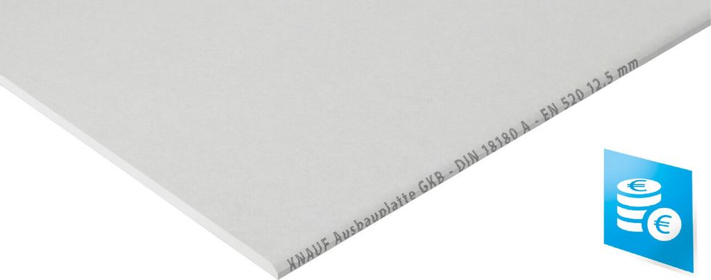 Knauf Gipskartonplatte Miniboard GKB 120 x 60 cm 12,5 mm Produktbild 