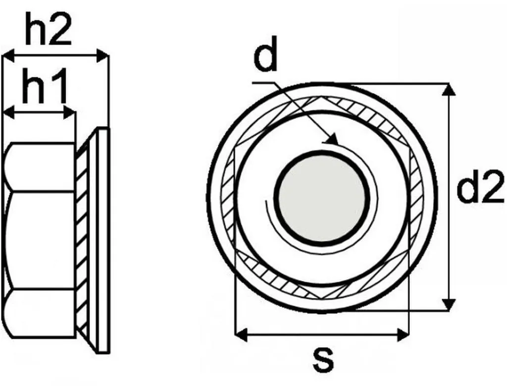 100 Écrous Twolock CS M12 mm en Acier Zingué - Fixation D-Work - 3