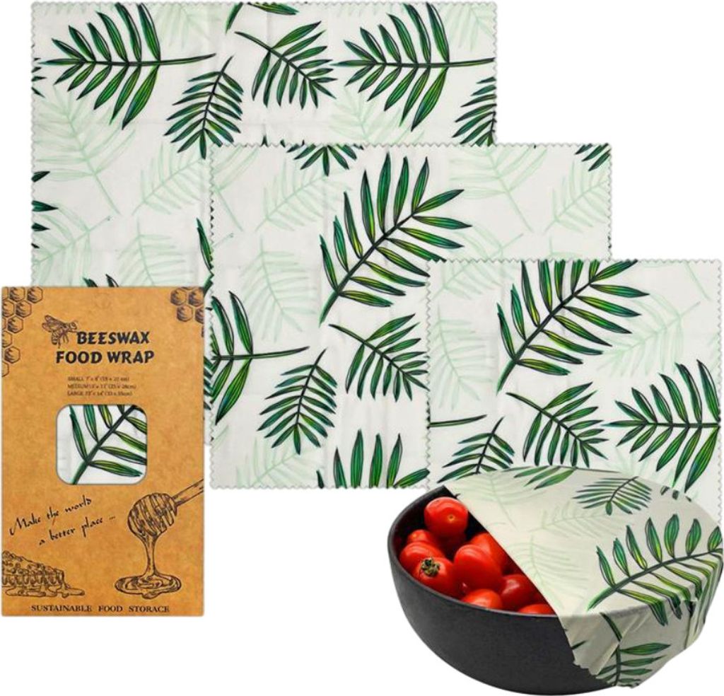 3 Stück Bienenwachsfolien Für Lebensmittel, Umweltfreundliches, Wiederverwendbares Bienenwachs-Lebensmittelfolien-Set, Bienenwachspapier (Design 5)