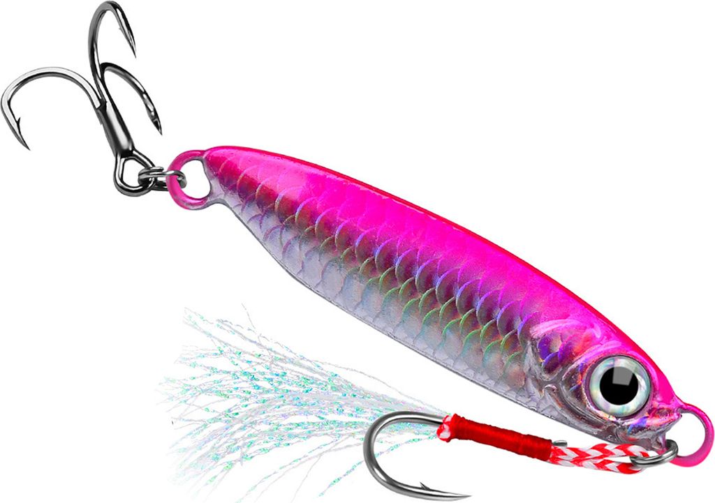 .4CM/7G 5.5CM/15G 6.1CM/20G 7.1CM/30G Jigging-Angelköder mit Haken Realistischer Trolling-Angelköder Süßwasser-Salzwasser-Angelzubehör
